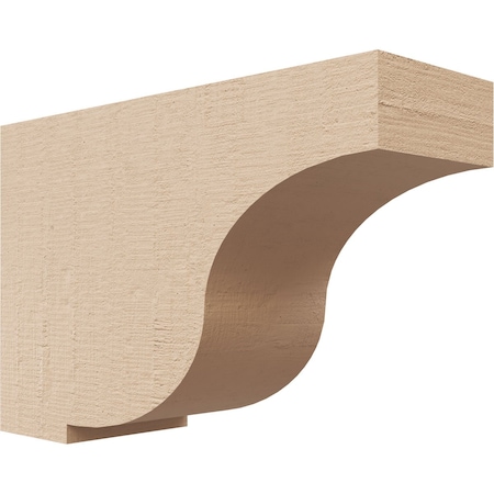 2in. W X 6in. D X 4in. H Series 3 Van Buren Rough Cedar Woodgrain TimberThane Corbel, Primed Tan